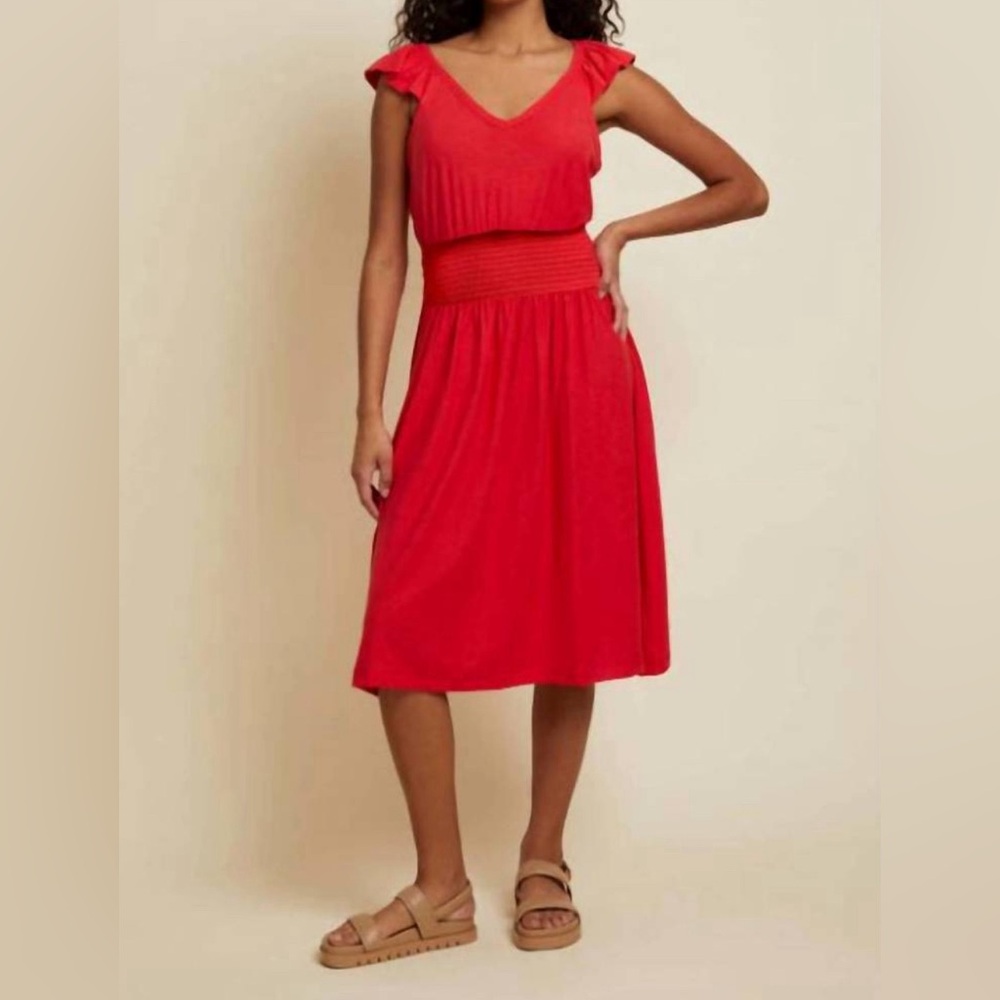 Nation LTD Red Midi Dress